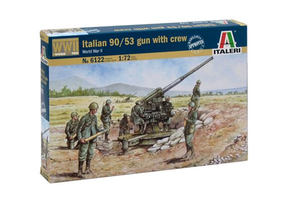 Italian 90/53 Gun with crew 1:72