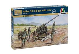Italian 90/53 Gun with crew 1:72